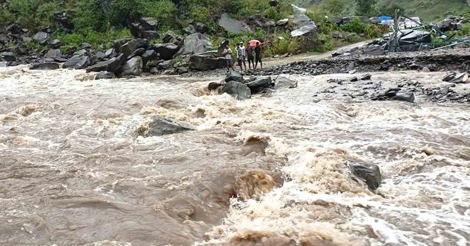 Kalikot Residents Dangerously Crossing River Due To Delay ln Bridge Construction